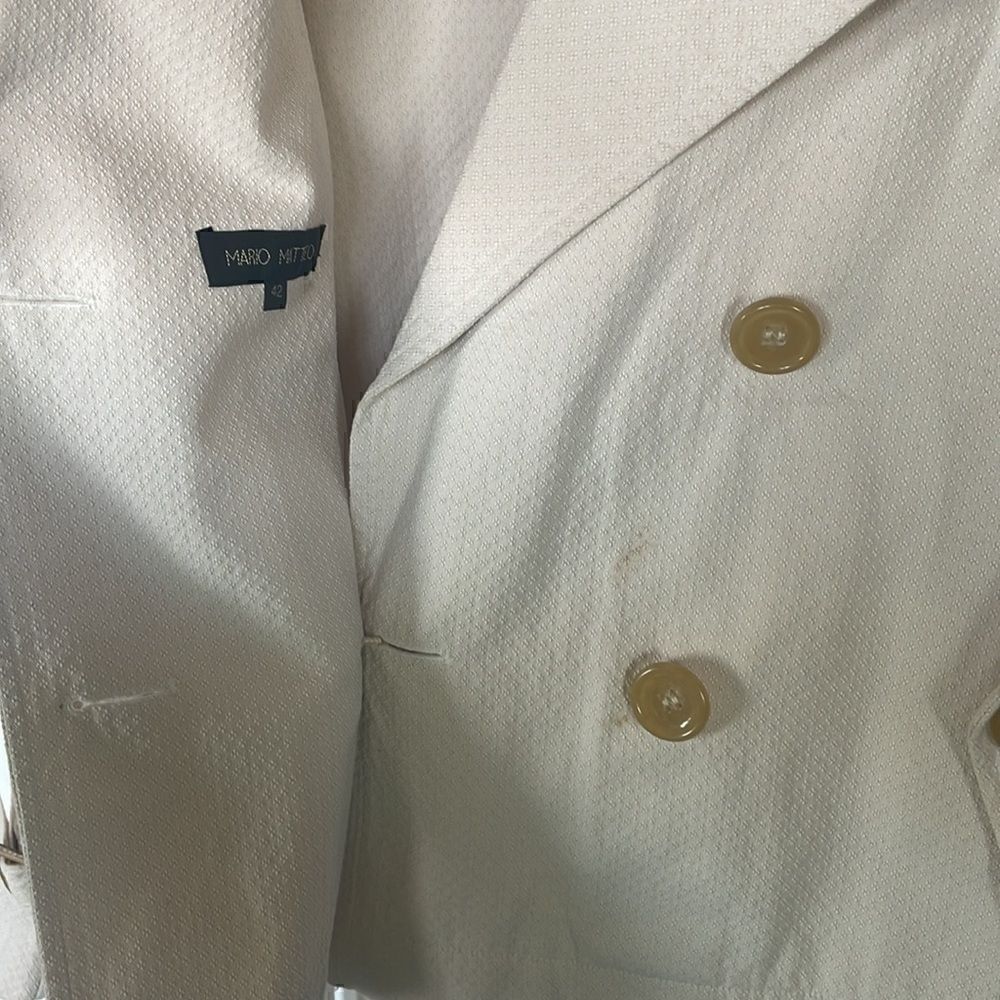 Mario Matteo Short Textured Trench Style Jacket - Picture 6 of 9